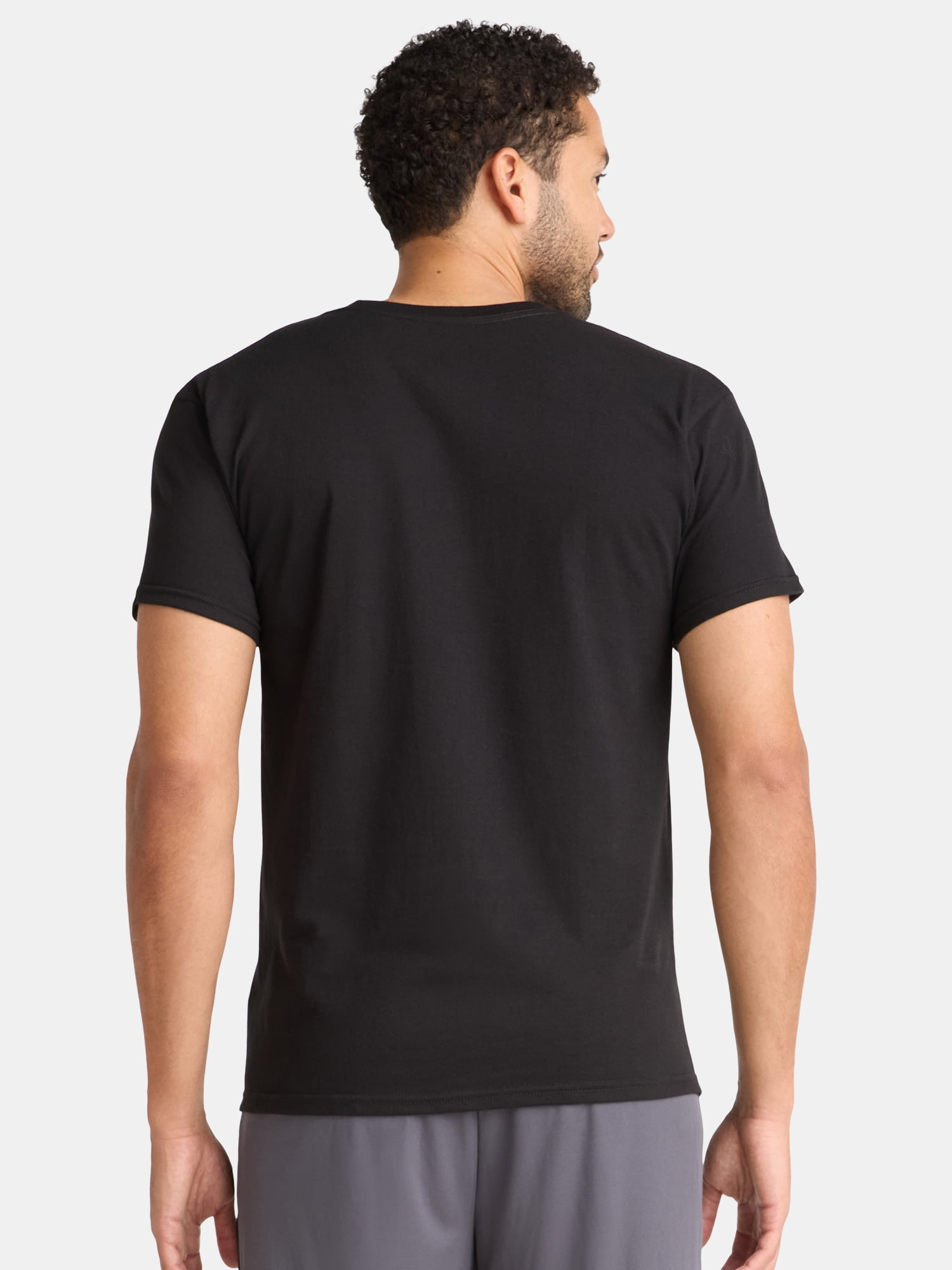 Athletic Works Men's and Big Men's Cotton Pocket Tee, 4-Pack, Sizes XS-5XL