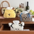 thumbnail image 4 of Plush Dog Tissue Box Cover Cartoon Tissue Holder Tissue Dispenser Organizer Box Cute Plush Paper Holder Napkin Box for Car Home Office, 4 of 7