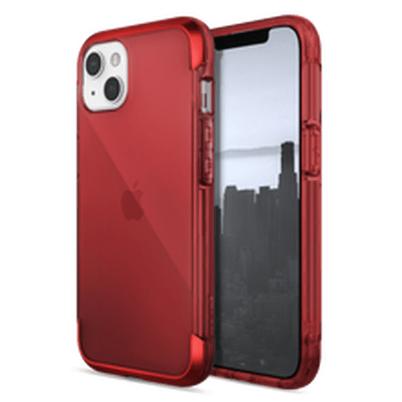 Funda Uso Rudo Raptic Air Transparente Para iPhone 13 Red