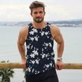 thumbnail image 6 of Daiia Lilies Flowers Printed Men's Quick Dry Fit Muscle Tank Top Slim-Fit Tank Workout Tank Top Lightweight Sports Tank Top-Medium, 6 of 7