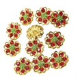 thumbnail image 1 of 10 botones de aleación de flores con de imitación, botones de vástago, adornos para decoración, costura, manualidades, 25mm Soledad Botones del rhinestone, 1 of 7