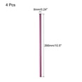 thumbnail image 2 of Unique Bargains Reusable Metal Straws 2Pcs Stainless Steel Straight Drinking Straw 10.5' Long for Milk Shake Beverage Juice  Pink, 2 of 5
