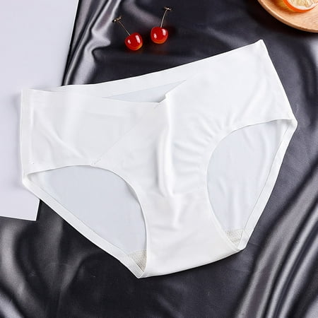 Outfmvch Cheeky Panties Womens Underwear No Show Underwear for Women Womens Underwear Cotton Bikini Lace Soft Panty Ladies Stretch Full Briefs Panties for Women(clearance) White L