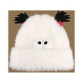 thumbnail image 2 of Luxalzxs Women's Winter Warm Plush Hat Knitted Beanie Hats Fuzzy Cute Quirky Ear Protection Wool Cap, 2 of 4
