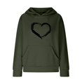 thumbnail image 4 of Teen Girls' Cute Sweatshirts with Hood Kids Oversized Long Sleeve Pullover Tops with Pocket Fall Winter School Trendy Clothes, 4 of 8