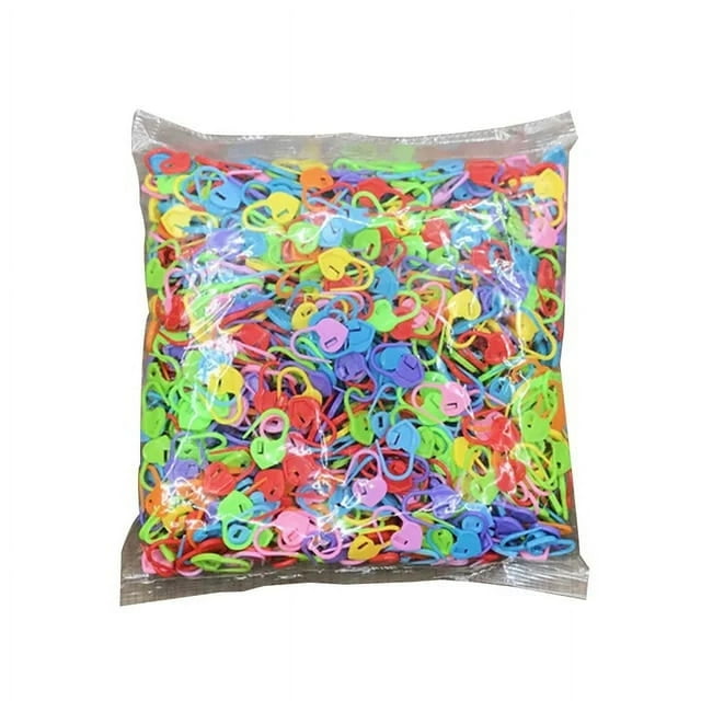 1000pcs/pack Mixed Color Plastic Stitch Markers Small Clip Locking Crochet Latch Knitting Tools Needle Clip Hook Sewing Tool