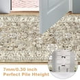 thumbnail image 4 of MJIAexp 3'x5' Moroccan Bedroom Rug Washable Vintage Boho Area Rug Non-Slip Accent Throw Rug Stain Resistant Floor Carpet for Kitchen Entryway Bathroom Living Room Office Floral Beige, 4 of 9