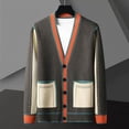 thumbnail image 1 of Cárdigans para mujer, suéter de gran tamaño con cuello en V, prendas de punto holgadas, cárdigan de punto informal con una hilera de botones, prendas de vestir, chaquetas informales de invierno, 1 of 5