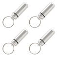 thumbnail image 1 of 4X Silver Pill Medicine Box Case Holder Container Capsule Bottle Keyring Keychain,4 x Pill case keyring,Silver, 1 of 7