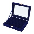 thumbnail image 4 of Caja organizadora de collar con cubierta de cristal para pendientes, caja de moda para coleccionables, 4 of 5