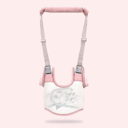 Baby Walking Harness - Handheld Kids Walker Helper - Toddler Infant Walker Harness Assistant Belt - Child Baby Walk Learning Help Support Assist Trainer Tool - for 7-24 Month Old-Bust-Pink