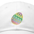 thumbnail image 2 of DALIX Elegant Colorful Egg Easter Hat Womens Embroidered Baseball Cap in White, 2 of 6