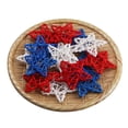 thumbnail image 4 of Janrevotw Rattan Decorative Holiday Arrangement Hanging 4th Of July Star Shaped Rattan Ball Decoration, Red, White And Blue Decorative Hanging Wicker Balls For Patriotic Independence Day Home Decor Va, 4 of 7