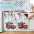 thumbnail image 5 of Christmas Truck Sink Skirt 10"Wx11"L,Dustproof Under Sink Curtain W/ Self Adhesive Tape,Xmas Tree Branch Red Balls Snowflake Rustic Cabinet Curtain Cover for Bathroom Vanity,Kitchen Storage Shelf, 5 of 9