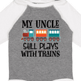 thumbnail image 4 of Inktastic My Uncle Still Plays with Trains Boys or Girls Long Sleeve Baby Bodysuit, 4 of 5