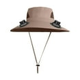 thumbnail image 4 of Suncoda Solar Fan Hat, Men's Wide Brim Solar Fan Outdoor Fishing Hat, Sun Hat with 2 Solar Fans, 4 of 8