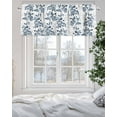 thumbnail image 6 of Blue Floral Kitchen Valances for Windows Vintage Abstract Botanical Pattern Valance Curtains&nbsp; for Kitchen /Living Room/Bedroom/ Bathroom Decor, 54"x18 " ,Rod Pocket 1 Panel,, 6 of 7