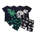 thumbnail image 6 of KDFJPTH Toddler Kids Boys Summer Short Sleeve Dinosaur T Shirts Tops Shorts Outfits Clothes Set 2 To 7 Years Baby Boy 4 Piece Outfit, 6 of 6