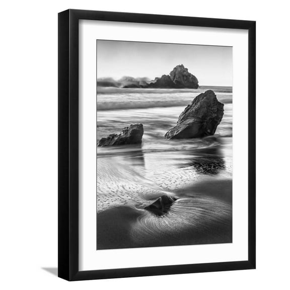 Art.com USA, California, Pfeiffer Beach Photographic Print by John Ford, Black Frame Wall Art, 17" x 21"