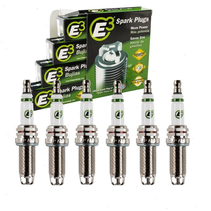 6 pc E3 Spark Plugs compatible with INFINITI Q50 3.5L V6 2014-2018