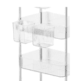 thumbnail image 5 of Carrito Auxiliar Multiusos 4 Niveles Ruedas Giratorias Lab.G, Transparente Plata, 5 of 5
