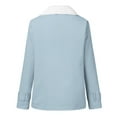 thumbnail image 4 of Fjofpr Womens Coats Lapel Fleece Lined Jacket Winter Warm Button Down Coat Outerwear with Pocket, 4 of 5