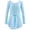 Long-lasting Light Blue, variant on Girls Gymnastics Leotards Long Sleeve Solid Backless Ballerina Dance Leotard Lace Up Skirt 2 Piece Set Pink 2-3Years