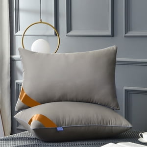 Danhjin Coussin d'oreiller Core Feather Velvet de qualité hôtel Oreiller Core Soft et supportant Lit down Oreil adapté pour le dos et les couches d'estomac en tissu de coton agréable à la peau