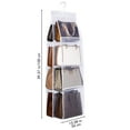 thumbnail image 3 of Lirex Handbag Hanging Organizer, 8 Pocket Foldable Oxford Cloth Closet Organizer, White, 3 of 6