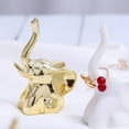thumbnail image 4 of Mightlink Animal Statue Creative Shape Vibrant Color Mirror Polish Adorable Realistic Looking Decorative Shatterproof Rabbit Elephant Figurine Desktop Mini Statue for Home, 4 of 7