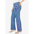 thumbnail image 4 of Roaman's Women's Plus Size Invisible Stretch Iconic Sequin-Embellished Bootcut Jean, 4 of 5