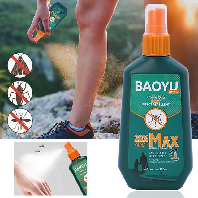 Fiudx Repelente de Mosquitos En Aerosol, Protección Duradera, Aroma Refrescante, Ideal para Acampar Al Aire Libre, Pescar, Jugar, Uso Familiar, Fórmula No Grasa, 120 Ml