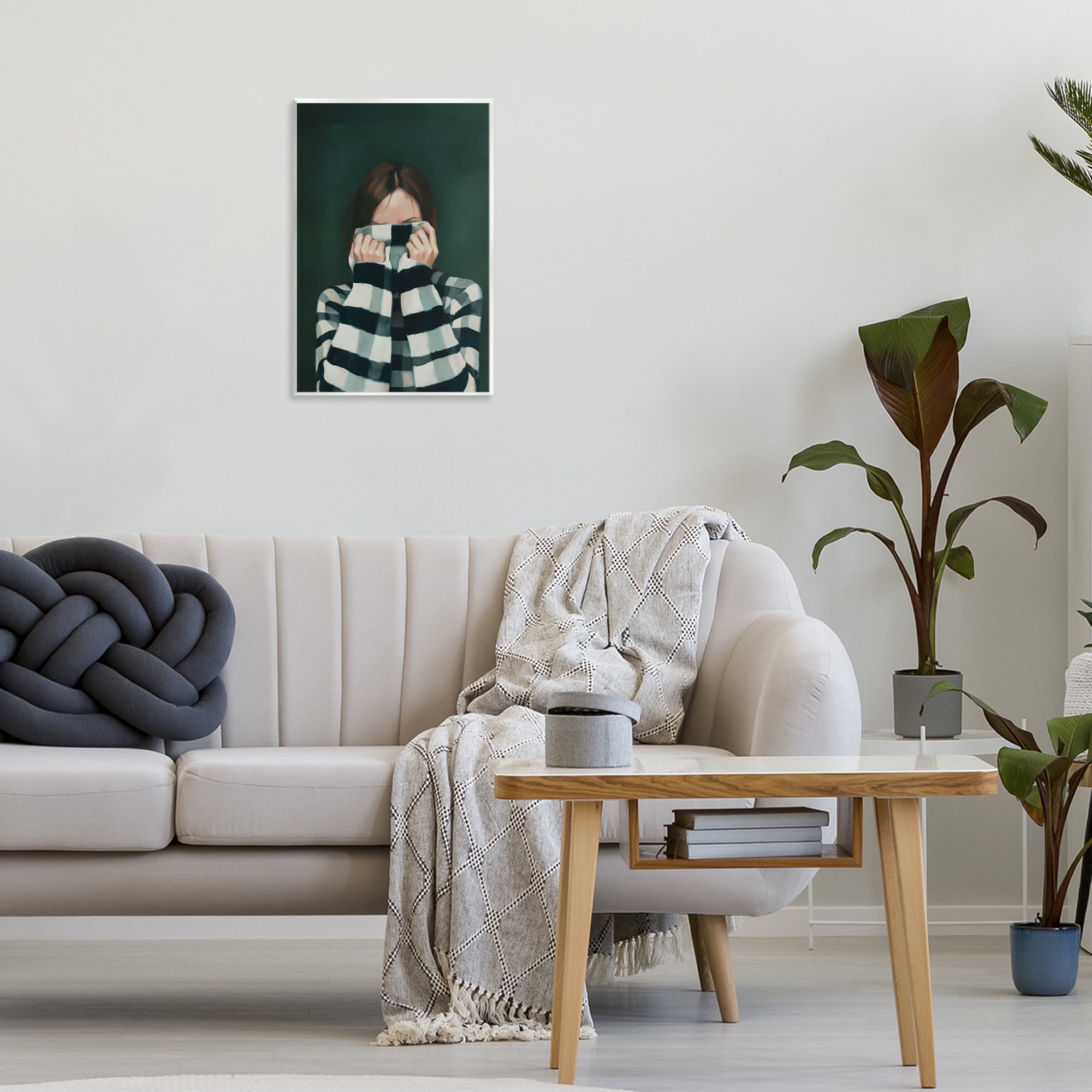 Stupell Industries Warmed Striped Sweater Portrait Wall Plaque Art, design by Ros Ruseva
