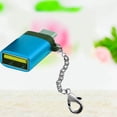 thumbnail image 3 of Inteprter Nuevo adaptador portátil tipo c a USB ordenador portátil USB 3,0 Mini convertidor de USB-C de aleación de aluminio Juegos de teclado y mouse para computadora azul, 3 of 8