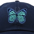 thumbnail image 2 of DALIX Exotic Blue Butterfly Hat Cute Womens Gift Embroidered Girls Cap in Navy Blue, 2 of 6