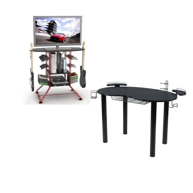 Atlantic inc. 2 Piece 29 inch TV Stand and Eclipse Gaming Desk Set