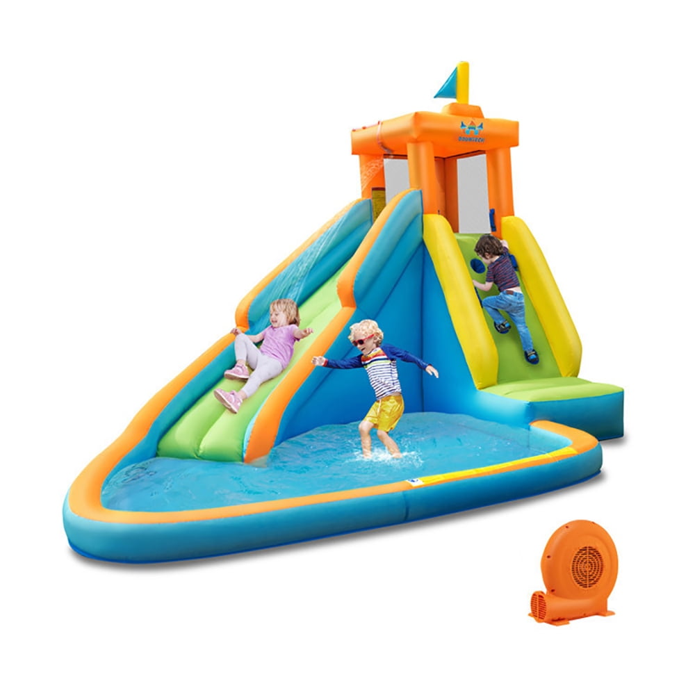 Aimee Lii Inflatable Water Slide Kids Bounce House with 750W Blower, Kids Bounce House Water Slide
