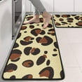 thumbnail image 2 of Kitchen Rugs Sets Of 2,Gold and Brown Of Leopard Print Anti Fatigue Kitchen Mat Rugs Non Slip Washable,Decorative Kitchen Floor Mats for Kitchen,Sink,Laundry,17"x47"+17"x47", 2 of 5