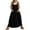 Black, variant on Lentta Women's Barrel Midi Dress Sleeveless Adjutable Strap Loose Fit Maxi Sundress with Pockets