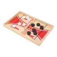 thumbnail image 3 of Futbolín de tamaño pequeño, dos en uno, ajedrez, interacción entre padres e hijos, juego de mesa de Hockey de madera, 3 of 5