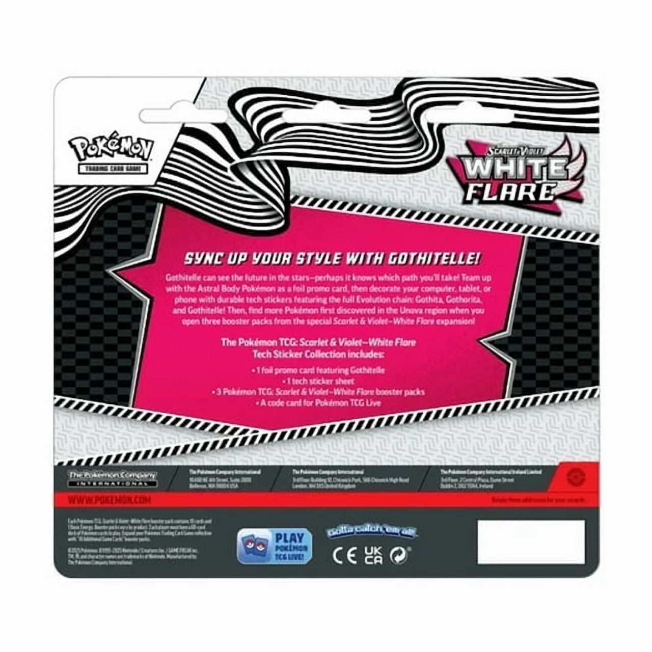 Pokemon TCG: Scarlet & Violet— White Flare Tech Sticker Collection (Limit of 2 per order and 1 order per household)