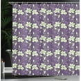 thumbnail image 3 of Ambesonne Magnolia Shower Curtain, Retro Garden Art Blossoms, 69"Wx70"L, Pale Green and Plum, 3 of 4