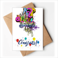 thumbnail image 1 of Graffiti Street Culture Colorful Rap Words Wedding Cards Congratulations Greeting Envelopes, 1 of 3
