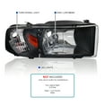 thumbnail image 3 of Spec-D Tuning LED Black Headlights Compatible with 1994-2001 Dodge Ram 1500 , 1994-2002 Dodge Ram 2500 3500, L+R Pair Head Light Lamp Assembly, 3 of 6