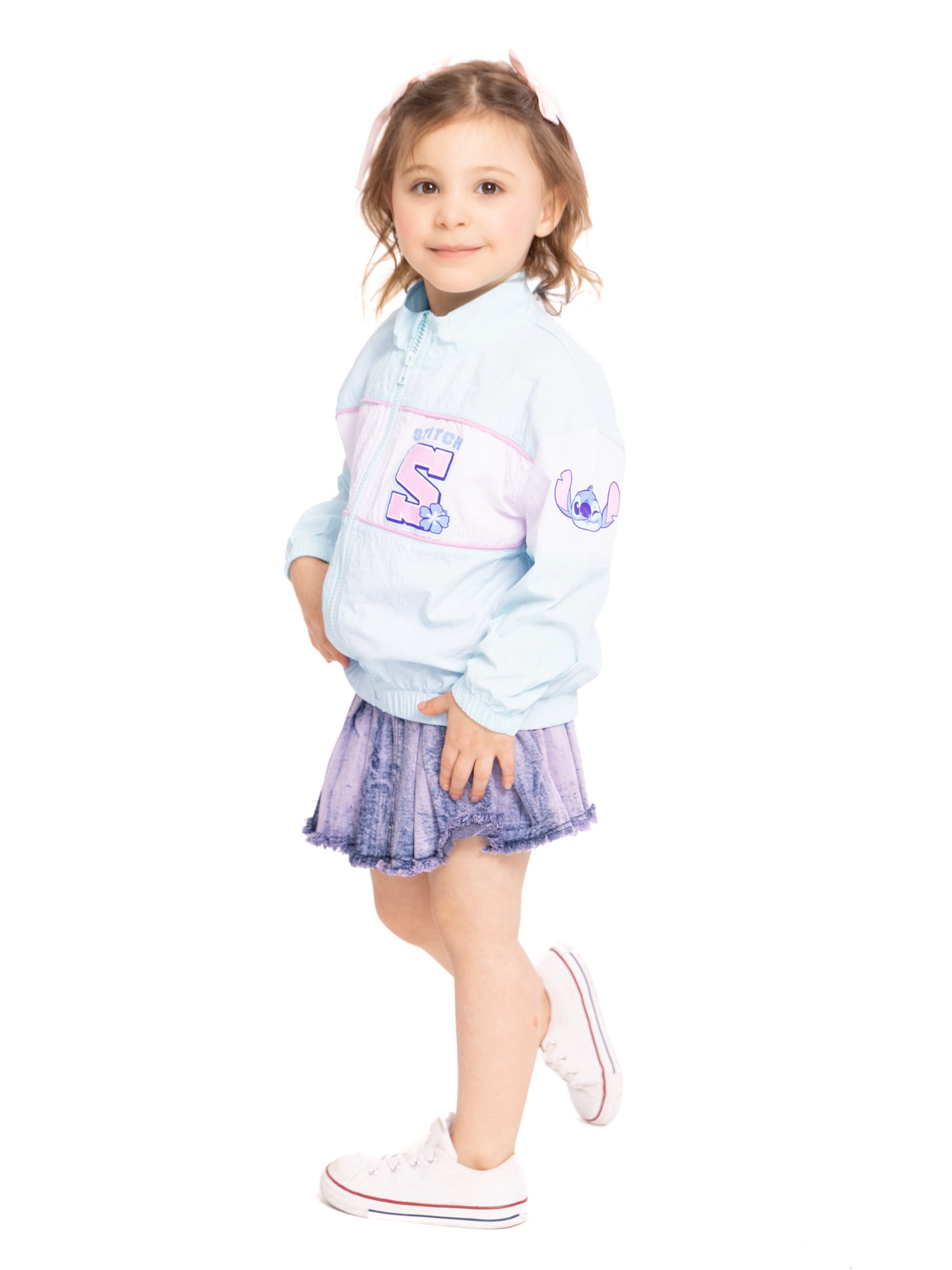 Stitch Toddler Full Zip Jacket with Long Sleeves, Sizes 12M-5T