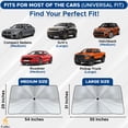 thumbnail image 4 of Parasol EcoNour plegable para parabrisas de coche, 54 x 29 cm, 4 of 8