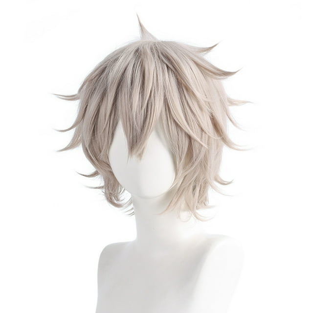 Peluca para cosplay Winds Breakers, pelo sintético con labios de liebres, 30 cm
