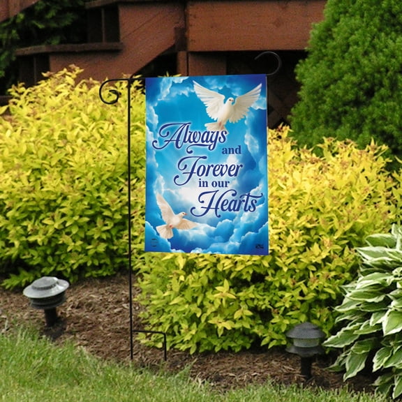 Briarwood Lane Spring Garden Flag 12x18 For Outdoor Always and Forever Doves Bereavement For Spring Garden Flag Flags For Outside