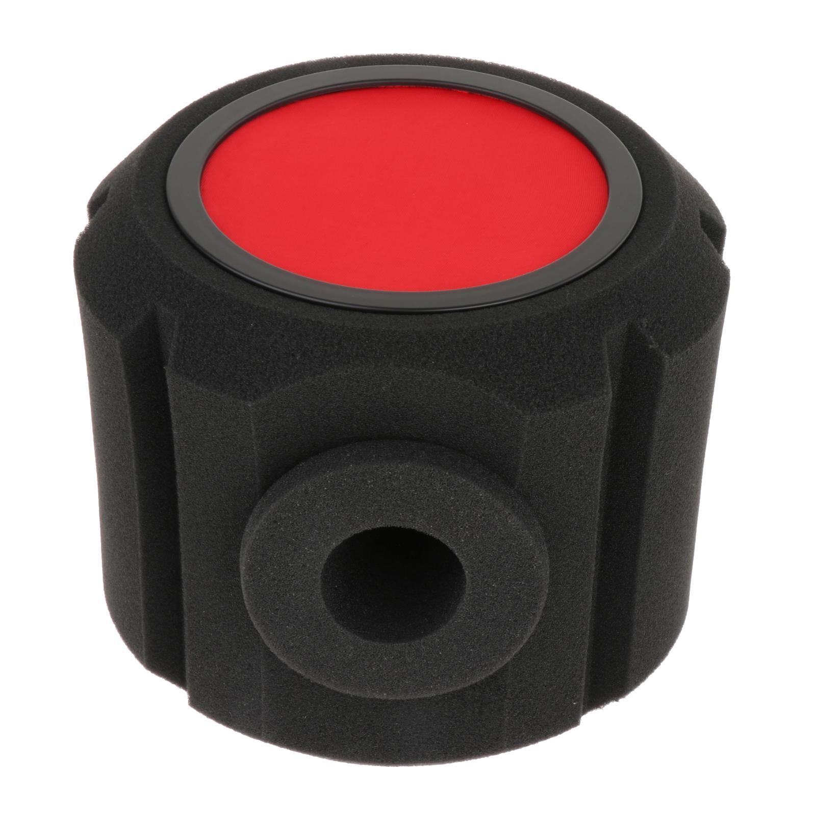 Sound Absorbing Microphone Screen Acoustic Sponge Portable Acoustic Filter Foam Cover Microphone for Outdoor Red