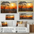 thumbnail image 5 of Designart "Savannah Sunset in African Safari Palette I" Extra Large Geometric Framed Wall Art - Bohemian Yellow Boho Mosaic Entryway Framed Wall Art, 5 of 7